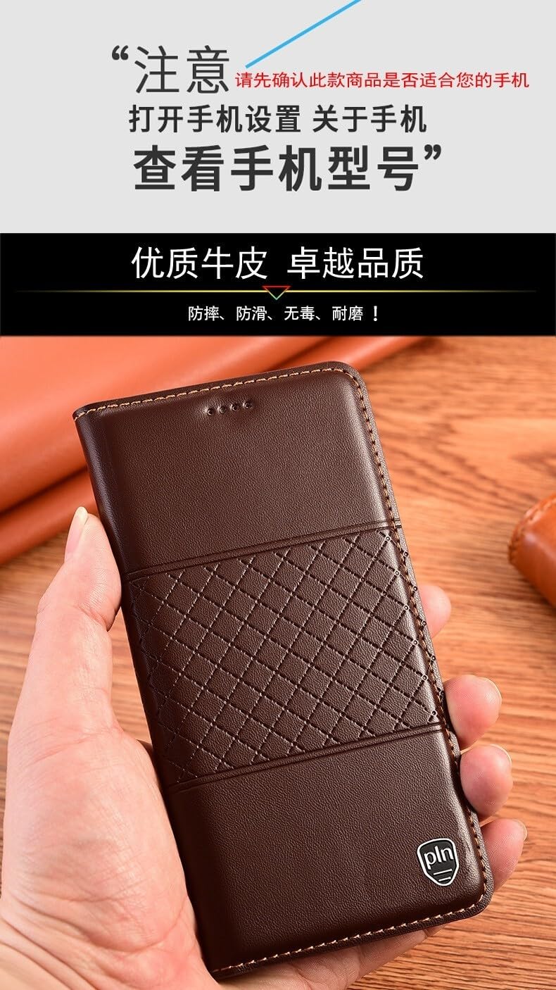 Generic etui kompatybilne z Samsung Galaxy A53 5G (kolor: żółty) wysokiej jakości prawdziwa skóra z klapką magnetyczna tylna pokrywa gniazda na karty
