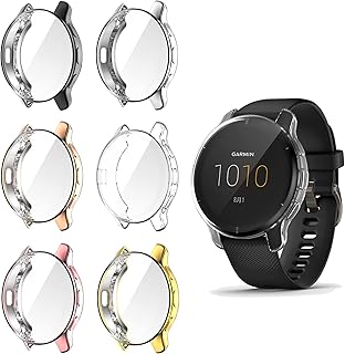 Case Cover Compatible with Garmin Venu 2 Plus Watch Case Screen Protector, All-Around Protective Case Soft TPU Bumper for Garmin Venu 2 Plus Accessories (Multicolor6-Pack)