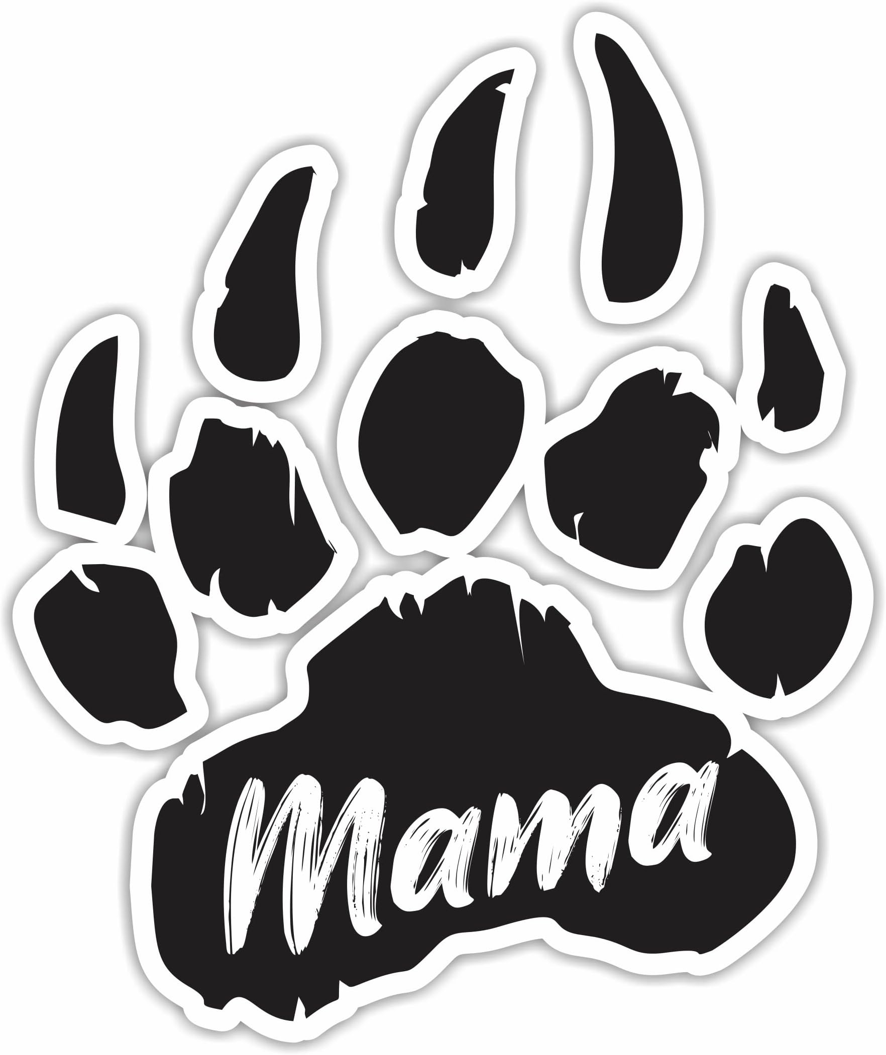 (2 Pcs) Mama Bear Paw Print Vnyl Decal Sticker for Car Truck SUV Window Bumper Sticker