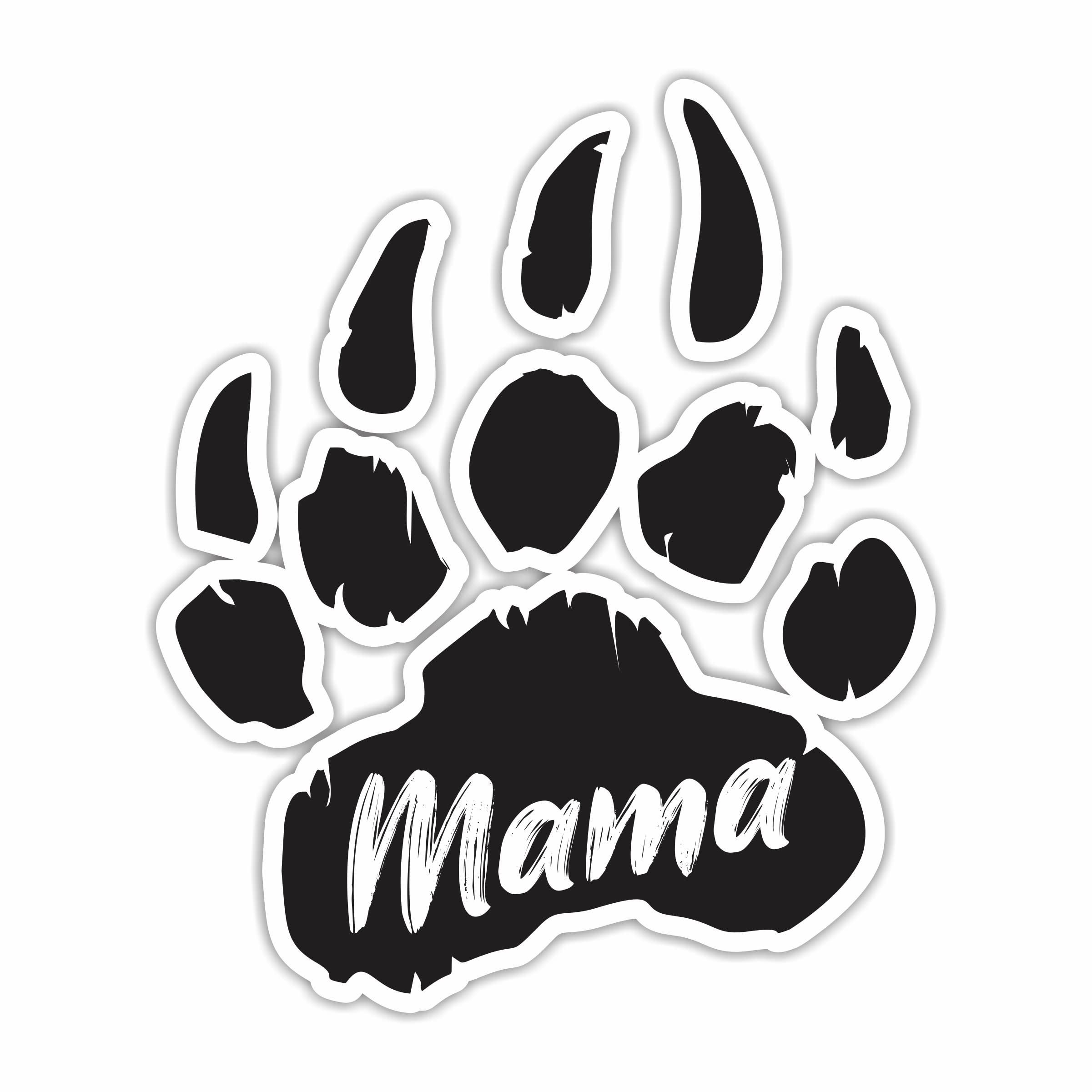 (2 Pcs) Mama Bear Paw Print Vnyl Decal Sticker for Car Truck SUV Window Bumper Sticker