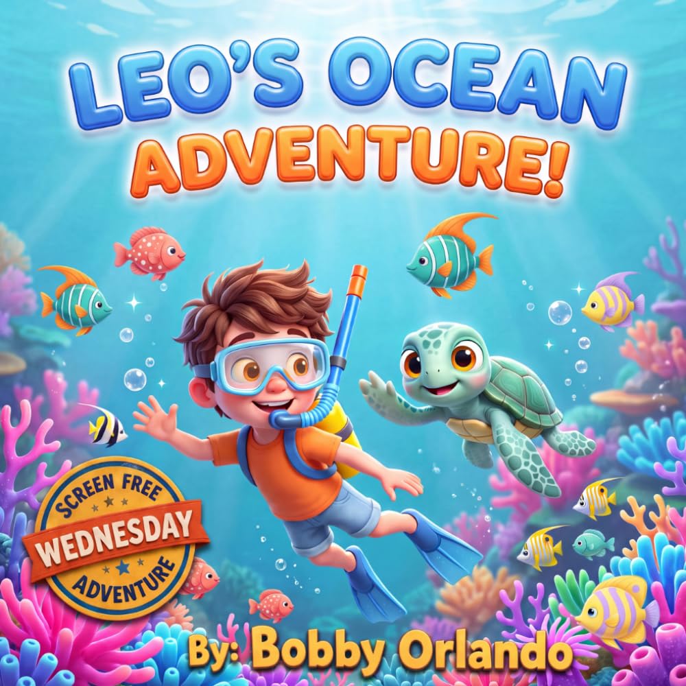 Leo's Ocean Adventure: Screen Free Wednesday: A Bedtime Story About Imagination and Friendship (Ages 3-7) (Leo's Adventures)