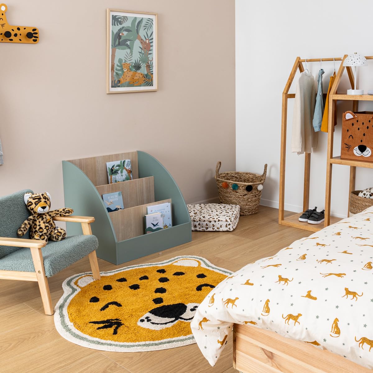 Tapis enfant rond Ø90 cm Léopard - Atmosphera for kids