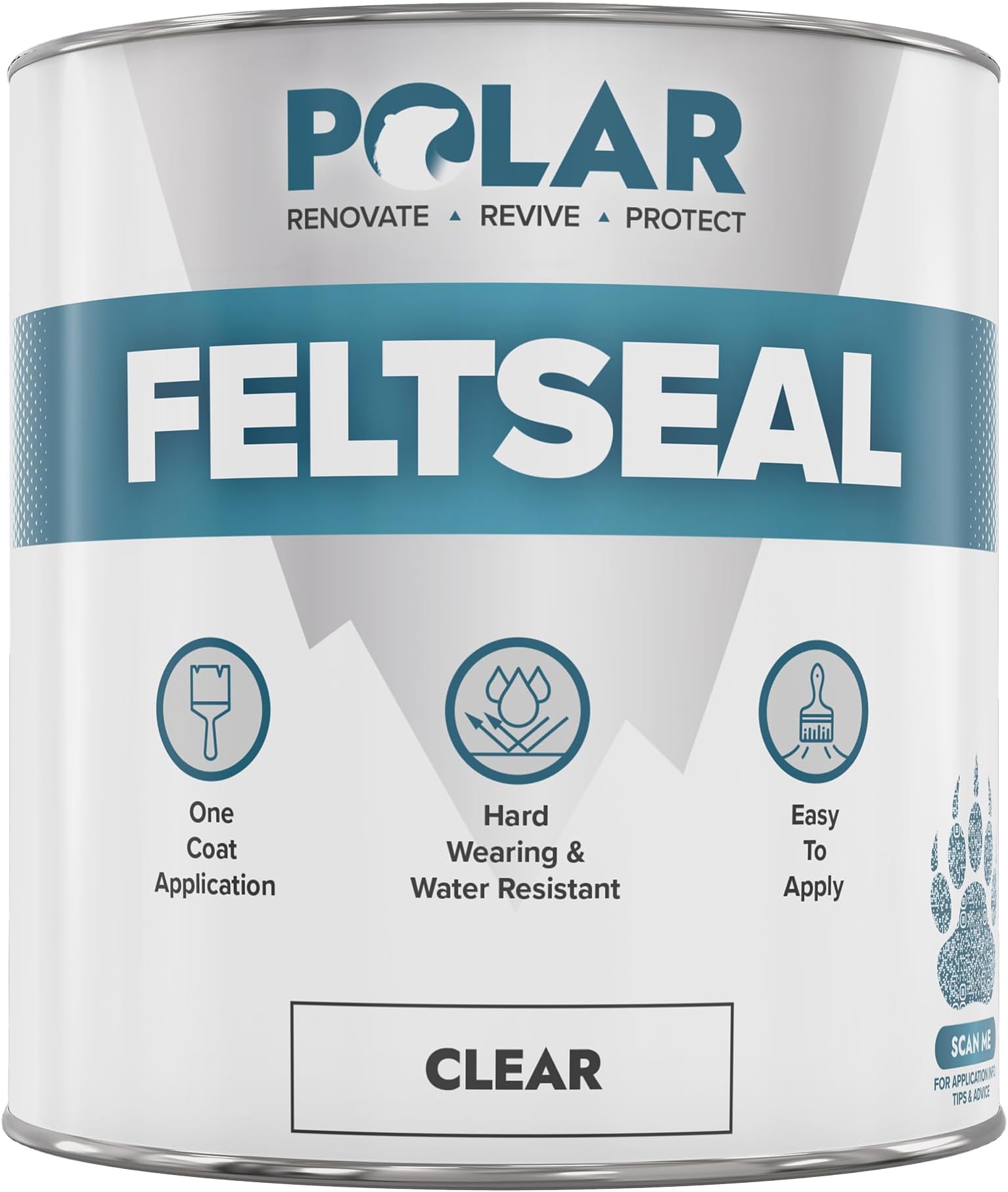 Polar Specialist Coatings Premium Clear Felt Seal - 500ml - Instant Waterproof Roof Sealant - Ideal for Flat or Pitched Felt, Shed & Garage Roofs - Easy to Apply
