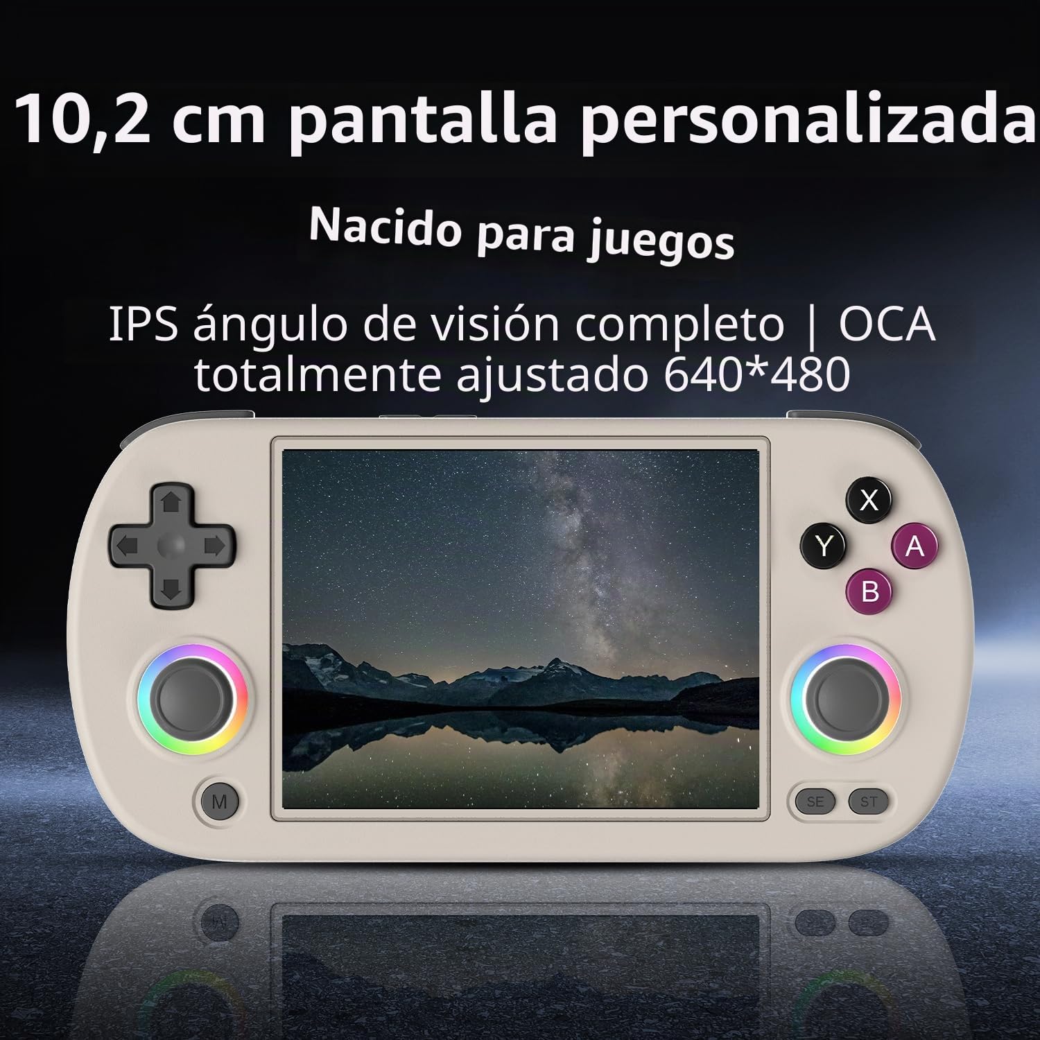 RG40XX H - Consola de juegos de mano retro, sistema operativo Linux integrado, tarjeta TF de 64 G, consolas de videojuegos retro, pantalla IPS de 4.0 pulgadas, reproductor de video portátil de