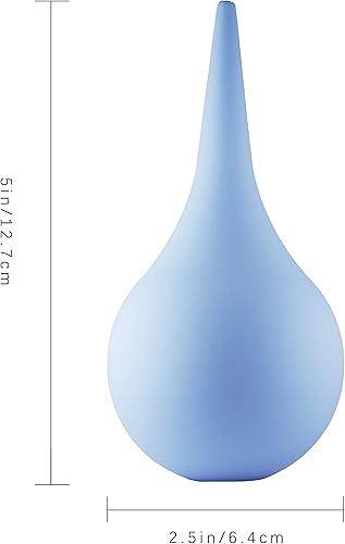 Miniatura 2 de Jeringa de goma con ventosa para oreja, bombilla de mano de 3.0fl oz, jeringa para lavar las orejas, bombilla azul