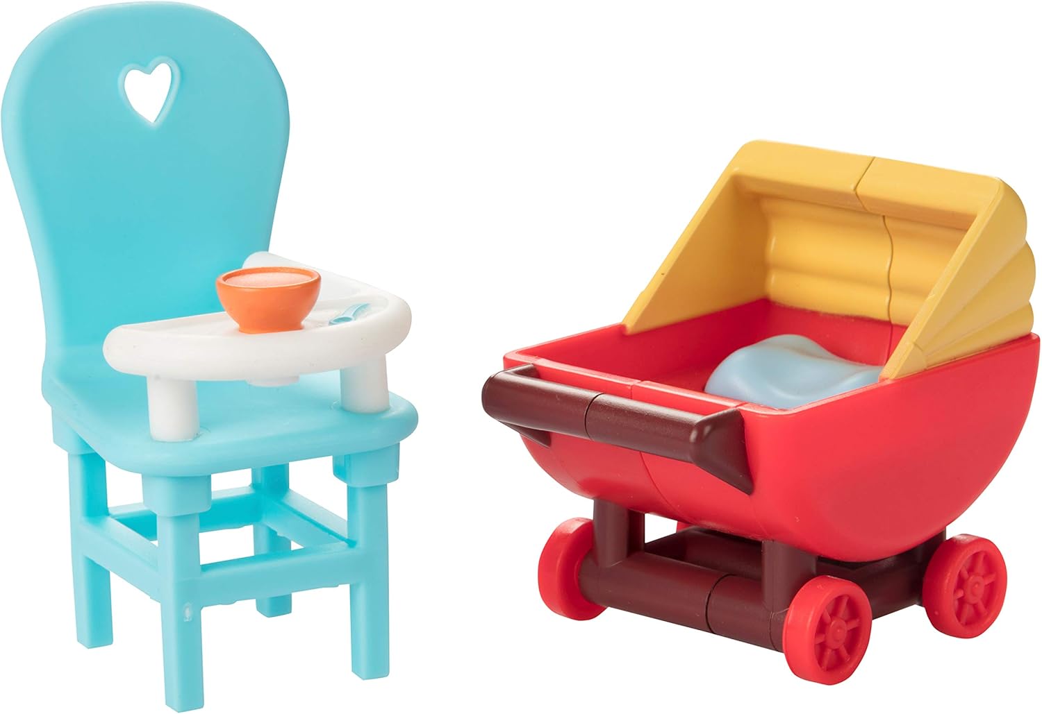 Amazon Com Jazwares Peppa Pig Little Rooms Juego De 5 Piezas Incluye Figura De Peppa Pig Bebe Alexander Silla Alta Cochecito Y Soporte De Noche Para Ninos De 2 Anos Juguetes Y Juegos