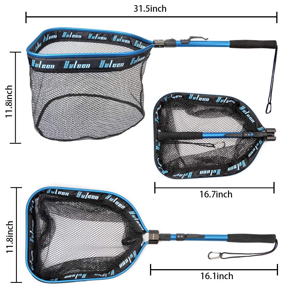 Filet De Pêche Pliable Avec Design Anti-échappement Et Poignée, Parfait Pour Les Poissons Vivants, Les Crevettes, L'eau Douce Ou L'eau Salée, Convient Pour Les Hommes, Les Femmes, Les Débutants, La