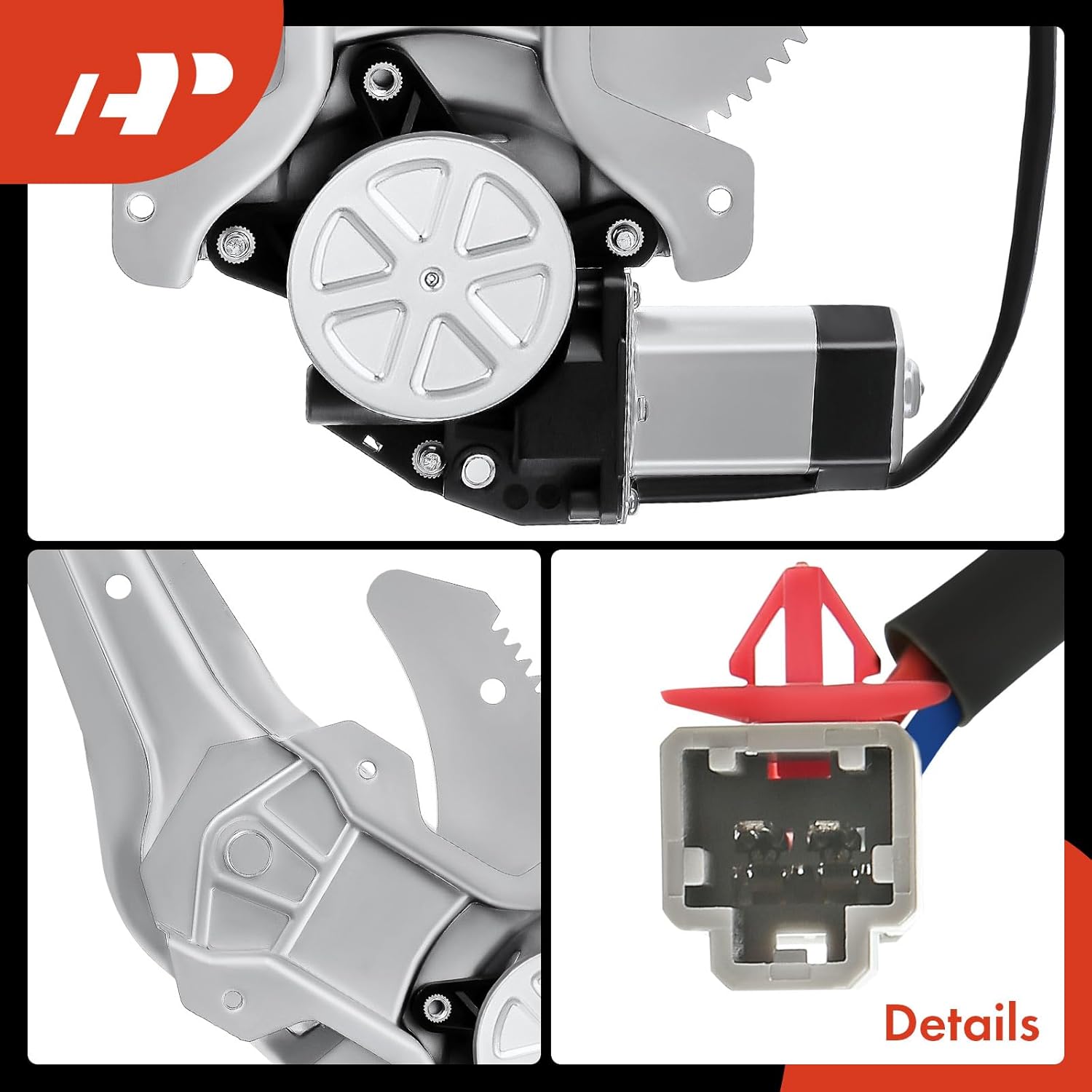A-Premium Power Window Regulator with Motor Rear Passenger Side Compatible with Honda Civic 1996-2000 Rear Right Passenger Side