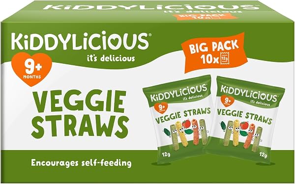 Kiddylicious Veggie Straws Box - Delicious Snacks for Kids - Suitable for 9+ Months - 10 Packs - 1