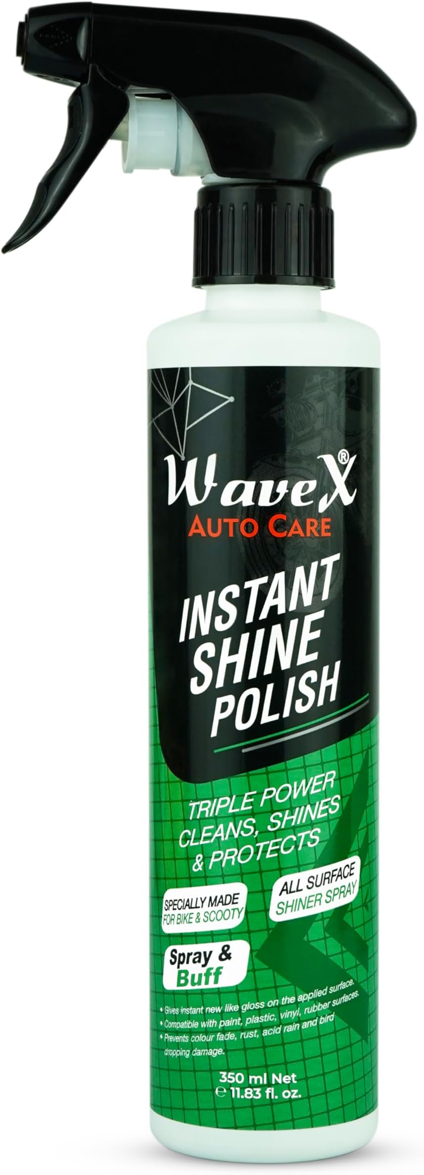 Instant Shine Bike Polish 350ml | All in One Bike Polish for Restoring Showroom Look of Bikes & Scooters