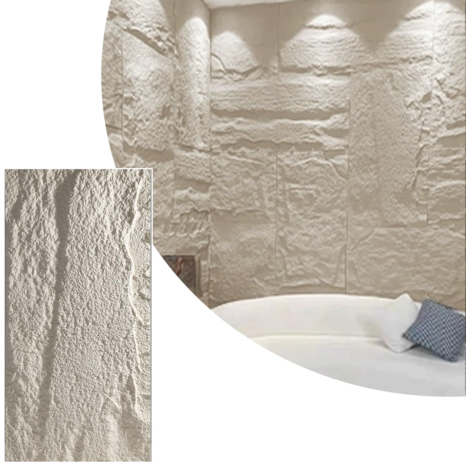 Paneles de Pared de imitación Piedra, Revestimiento de Pared de Piedra 3D, Impermeables, para Interiores y Exteriores, Paneles Decorativos de Piedra a