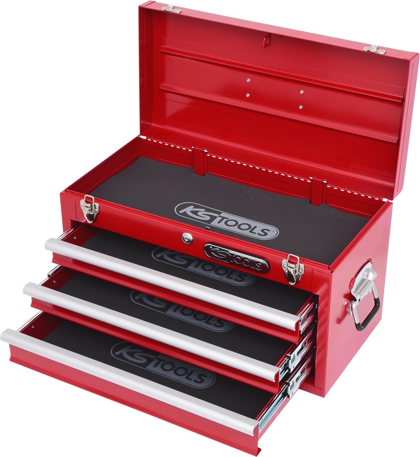 KS Tools Werkzeugtruhe 3 Schubladen rot L508xH255xB303mm