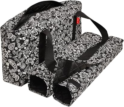 Linda Li NEW! - Empty Mahjong Bag - Paisley Black Soft Bag