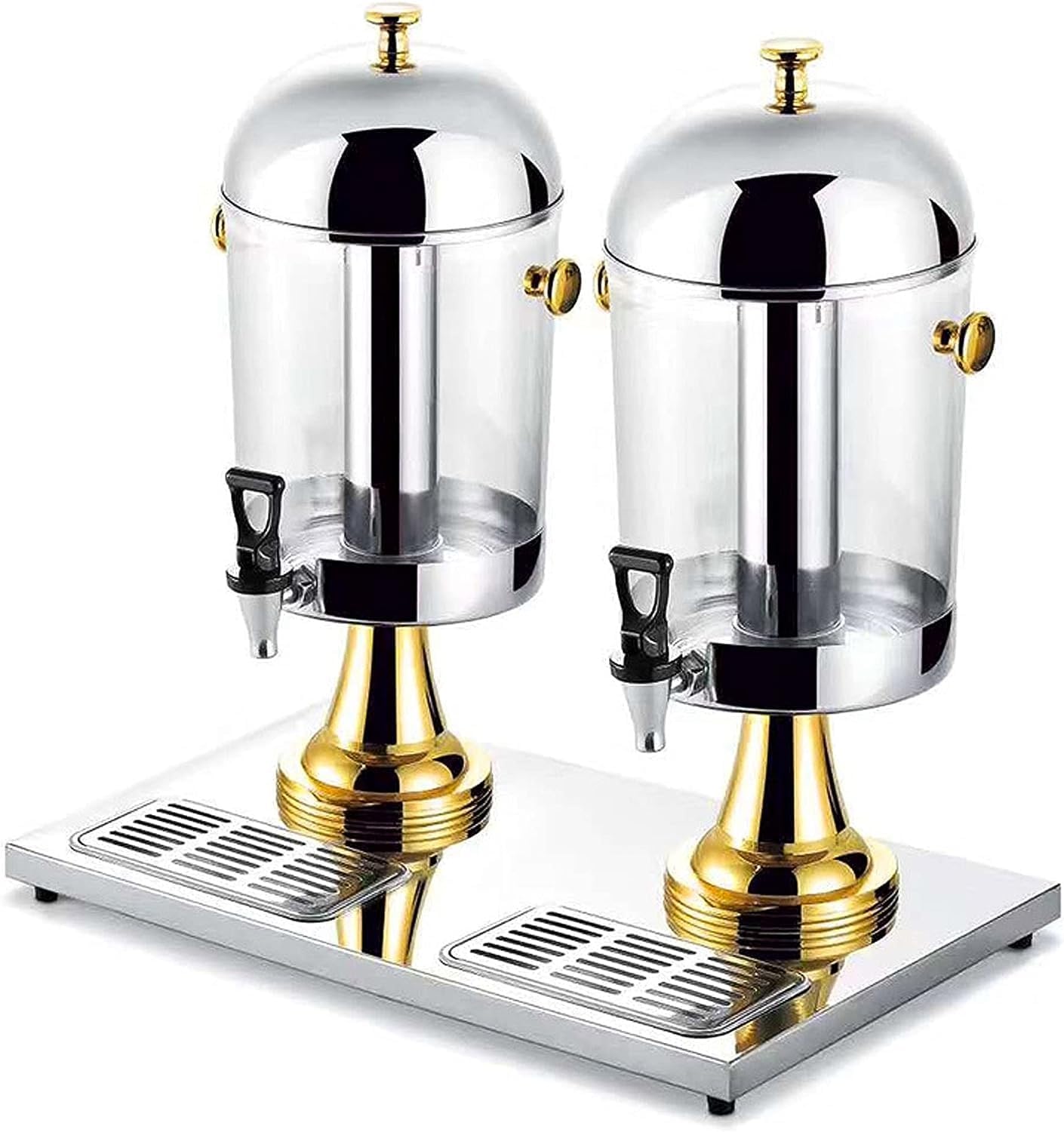 MYUYEE Commercial Cold Drink Machine, Convenience Juice Drinks Dispenser, Juice Container, 8/16/24L Drink Dispenser, For Parties Weddings Buffet Catering (Gold 16L)
