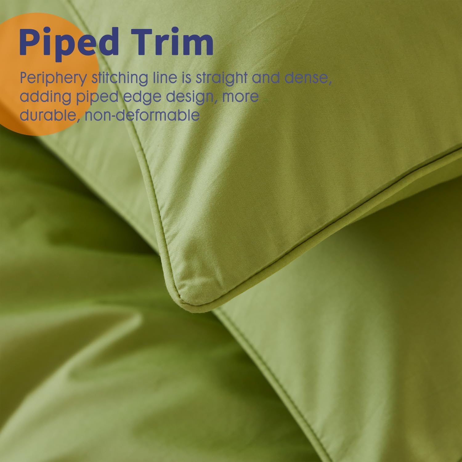 Green King Fitted Sheet Only with 2 Pillowcases, 1000 Thread Count, 18 Inch Deep Pocket, Hotel Grade, Single Fitted Sheet(Green, King Size)