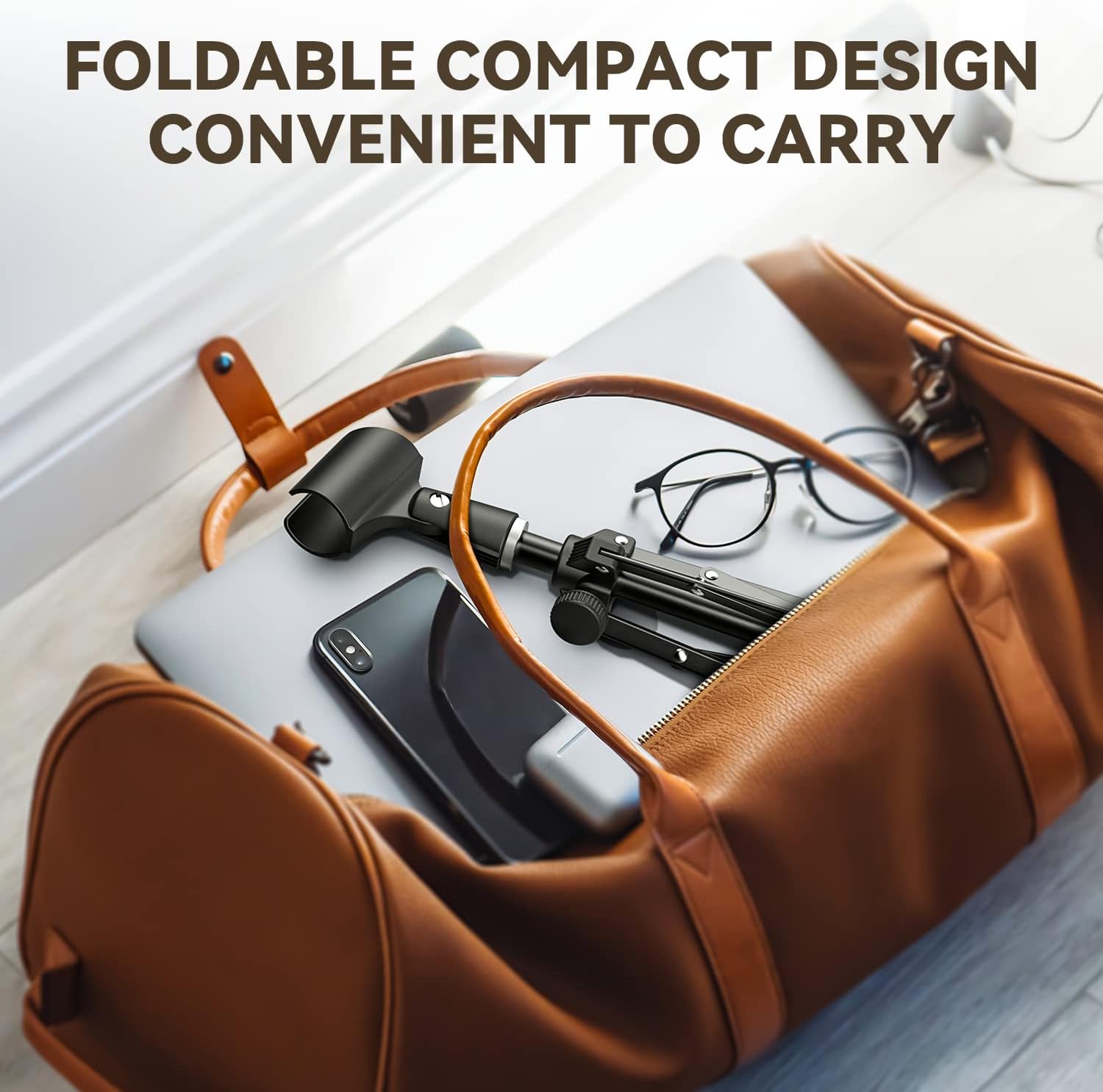 Balee Mini Desktop Microphone Stand, Folding Microphone, Table Tripod Microphone Stand, Microphone Clip A, Microphone Clip Included, Microphone Stand for Podcasts with Meeting Lectures