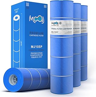 MOAJ Premium Pool Filter 4-PACK Replaces Pentair CCP420, Clean And Clear Plus 420, R173576, PCC105, PCC105-PAK4, Filbur FC-1977, Unicel C-7471, JCQ420, PLESL105 | 26" x 7" | Asepsis-Infused Filtration