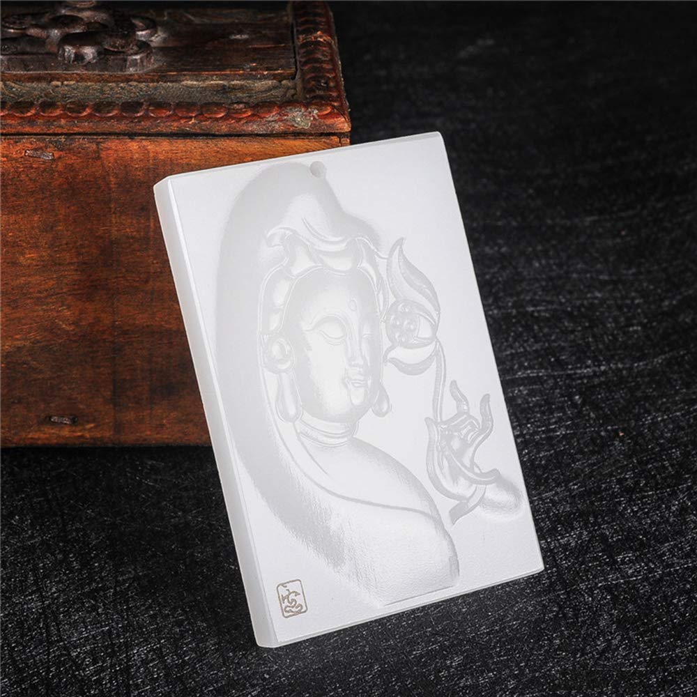 Amazon.co.jp: 天然和田白玉 観音玉 種 素材 羊玉 観音羊脂肪 白玉