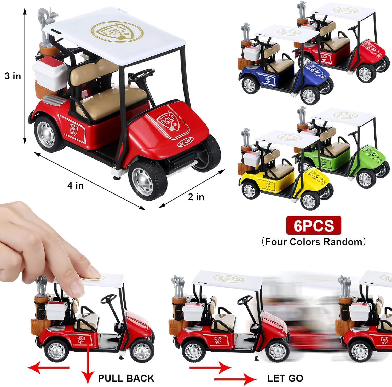 42 Pcs Golf Table Centerpiece Decorations with Practice Ball Cart Toy for Sport Themed supplies Birthday Party Decor