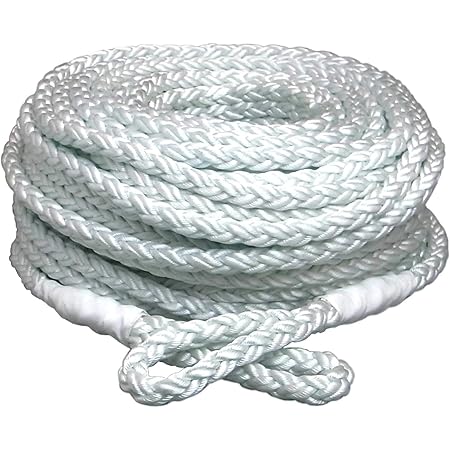 Amazon Co Jp まつうら工業 ウインチ用ナイロンクロスロープ 8打ち 16mm 50m 両端アイ加工 Nr 8cross 16 50 産業 研究開発用品