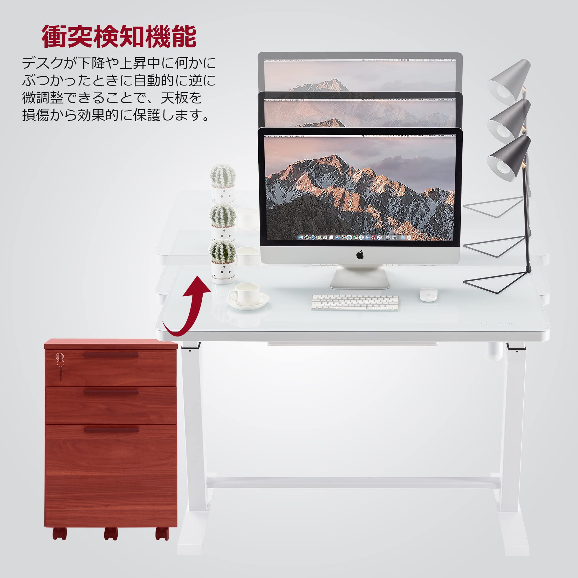 Amazon | Sunon 昇降式デスク 電動 メモリー機能 衝突検知 パソコン