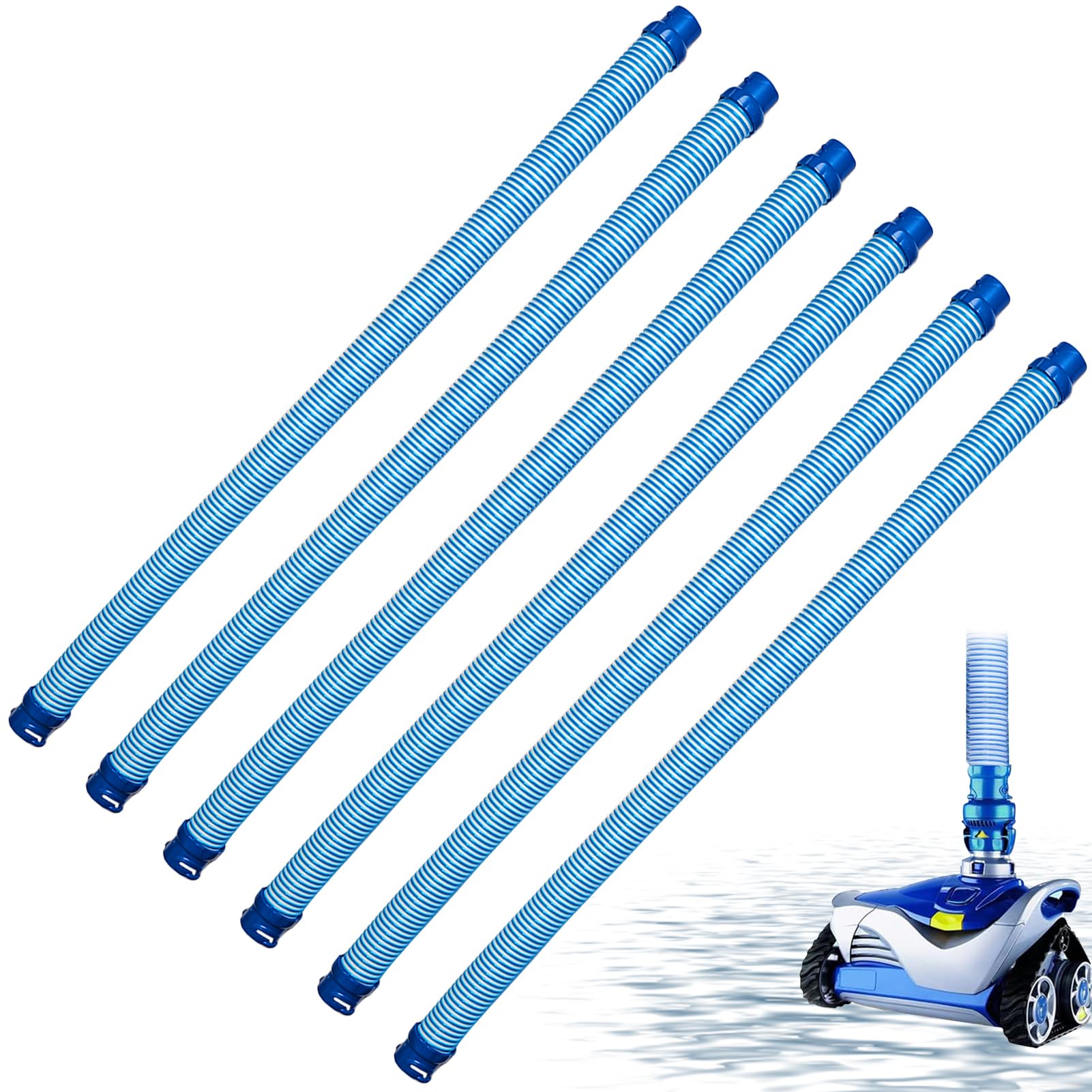 6 Pack 39" Pool Cleaner Hose for MX6 MX8 X7 T3 T5, R0527700 Twist Lock Replacement Pool Vacuum Hoses, Swimming Pool Cleaning Kit