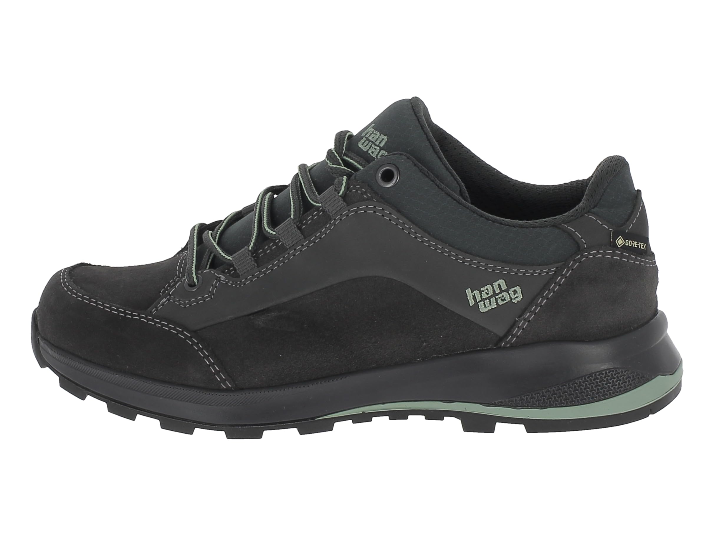 Hanwag W Banks Low Bunion Lady GTX szare - Gore-Tex wygodne, eleganckie damskie skórzane półbuty do wędrówek, rozmiar EU