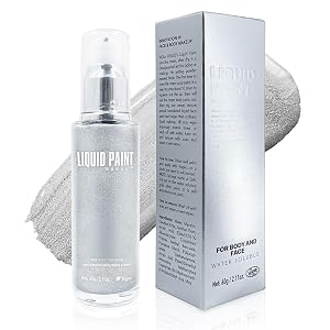 Shimmering Body Lotion 60g Metallic Glow Face Cream Moisturizing Liquid Foundation Waterproof Long Lasting with Glitter for Smooth