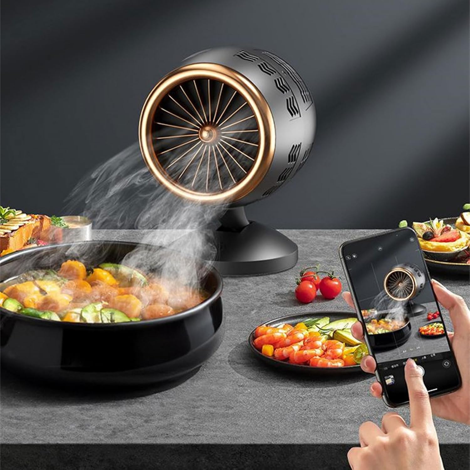 Rechargeable Extractor Hood Living Room Absorber Portable Extractor Range Suitable for Outdoor Indoor Easy to and Maintain