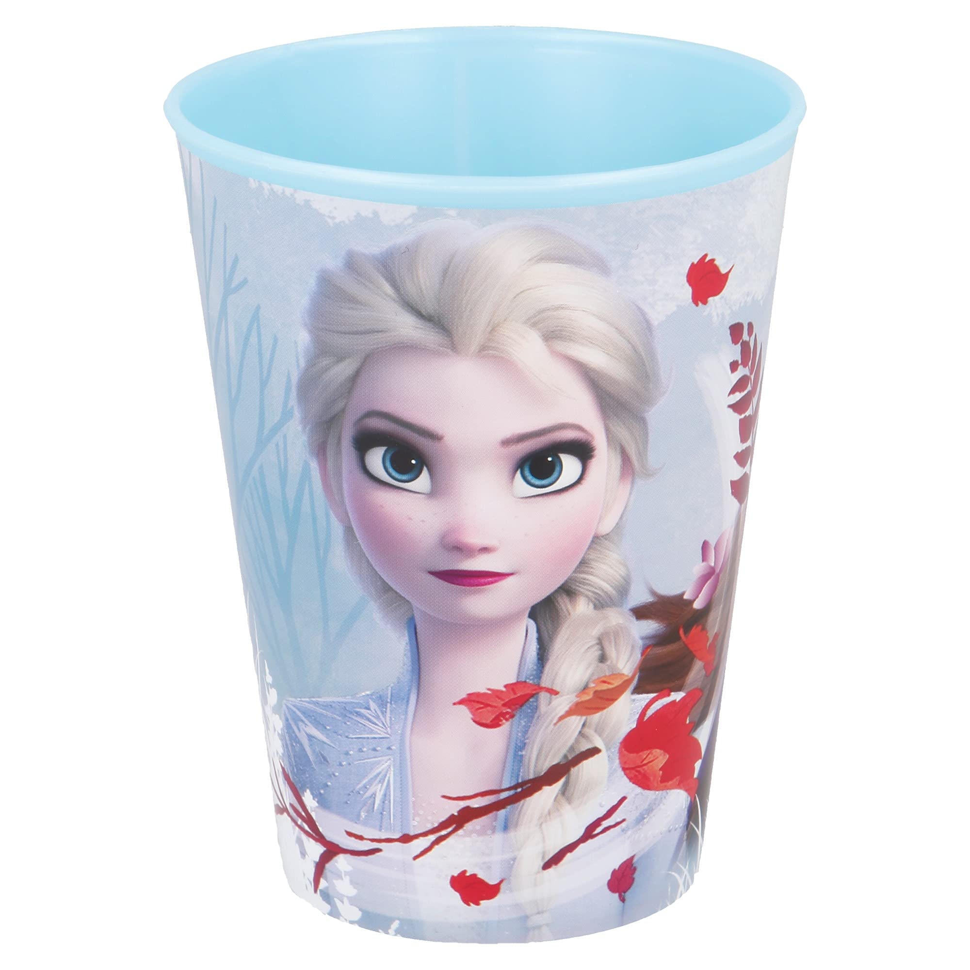 Stor 260 ml Plastikbecher für Kinder mit Disney-Frozen-Grafiken, waschbar und wiederverwendbar, nicht für die Mikrowelle geeignet