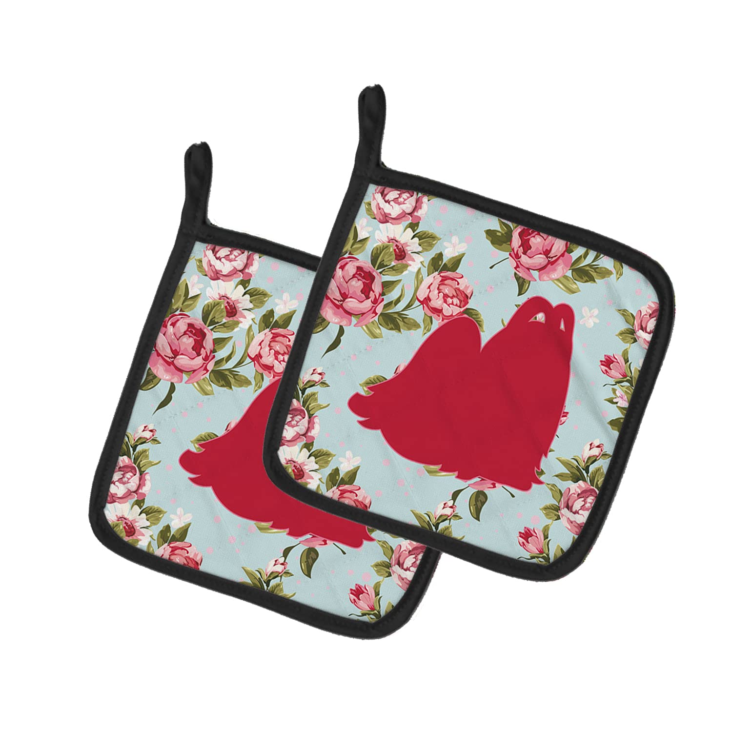 Soportes para ollas protectores de tela con diseño decorativo maltés BB1079