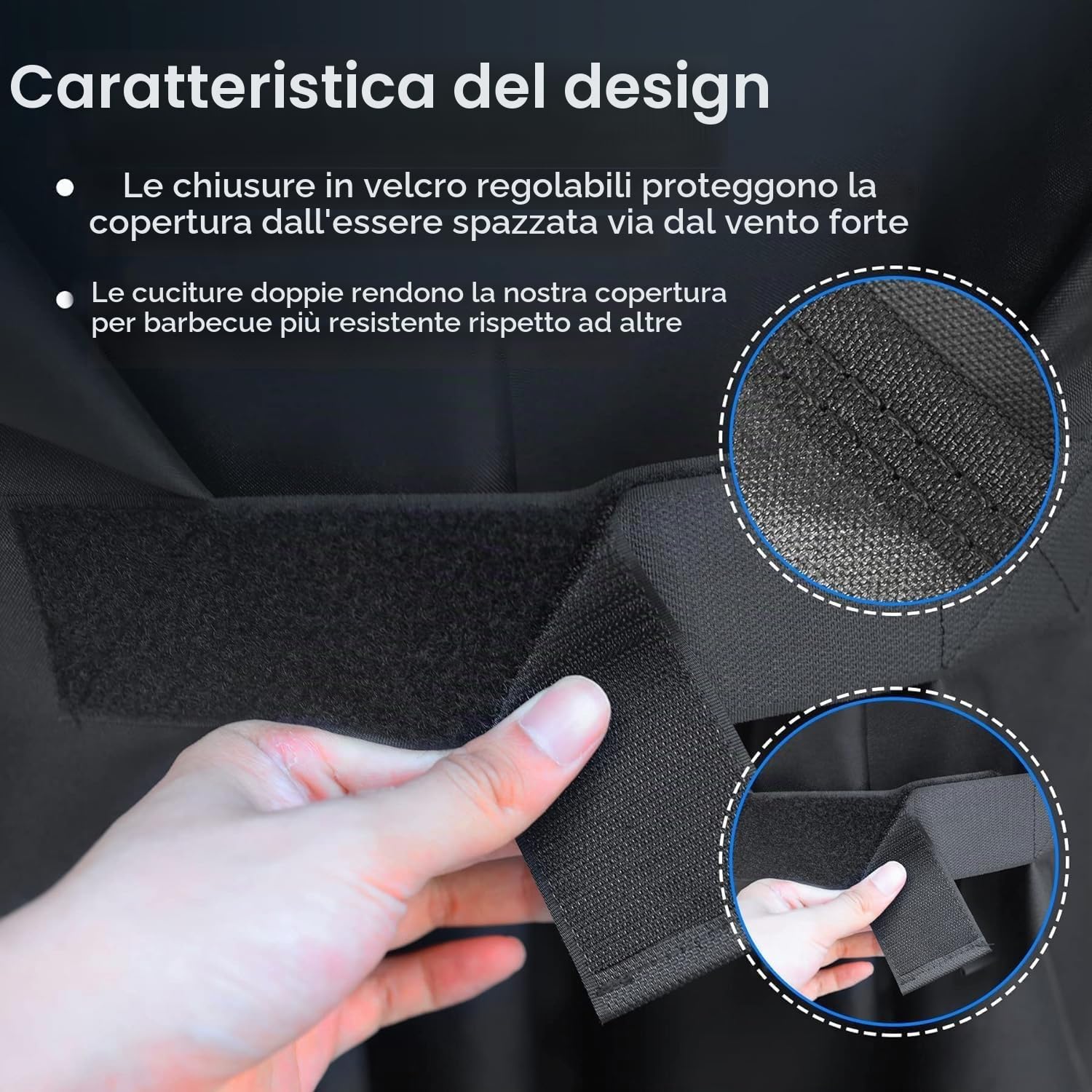Telo di Copertura per Barbecue Weber Spirit 300 Series, E310, E315, E330, 7106, II Serie 300, 132 cm, 600D Oxford, Resistente, Impermeabile, Antistrappoe e Anti-UV