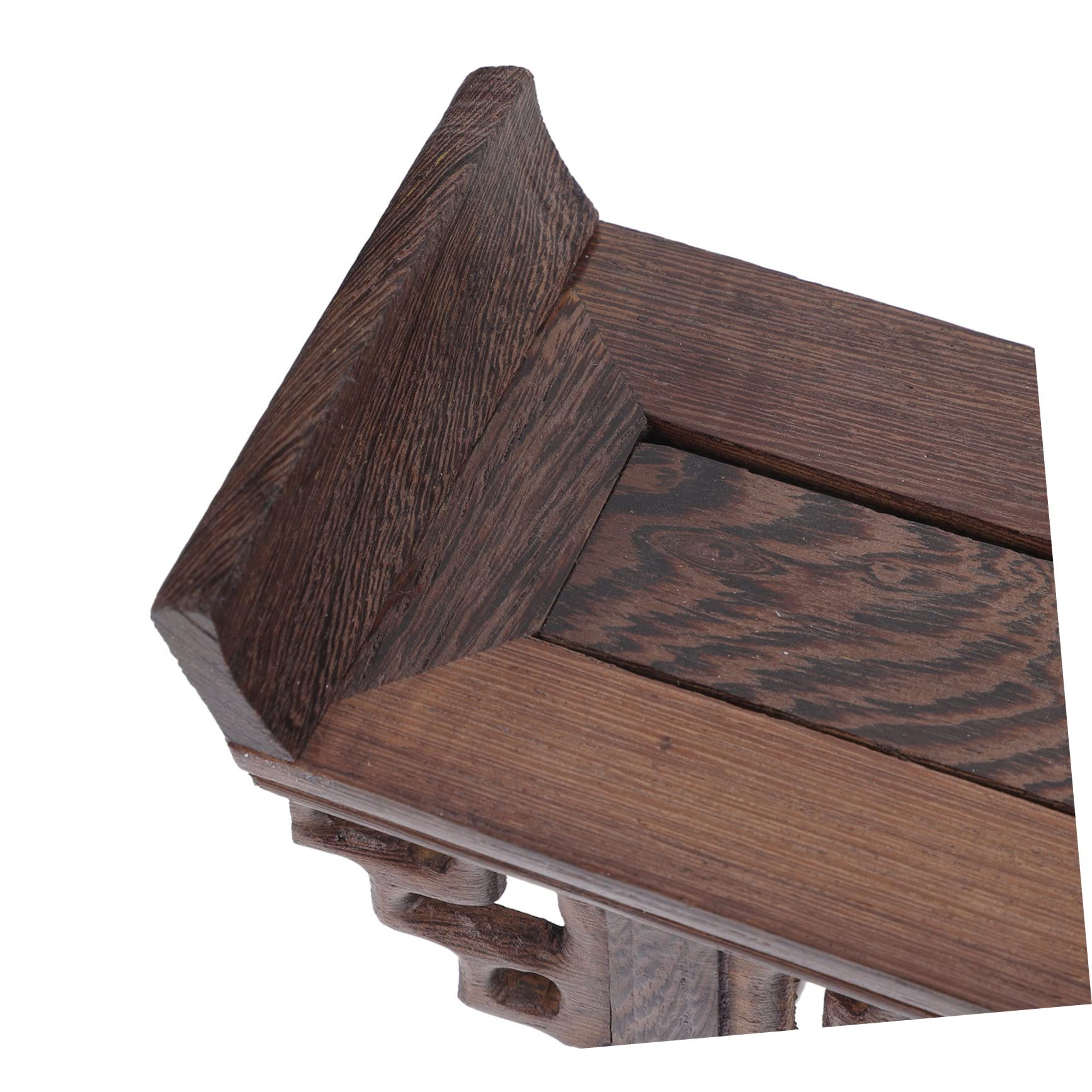 Base de Exhibición de Madera Maciza para Macetas y Figuras Pequeñas, Estable y Resistente, Estilo Rústico Chic Adecuado para Decoración Hogar y Museos