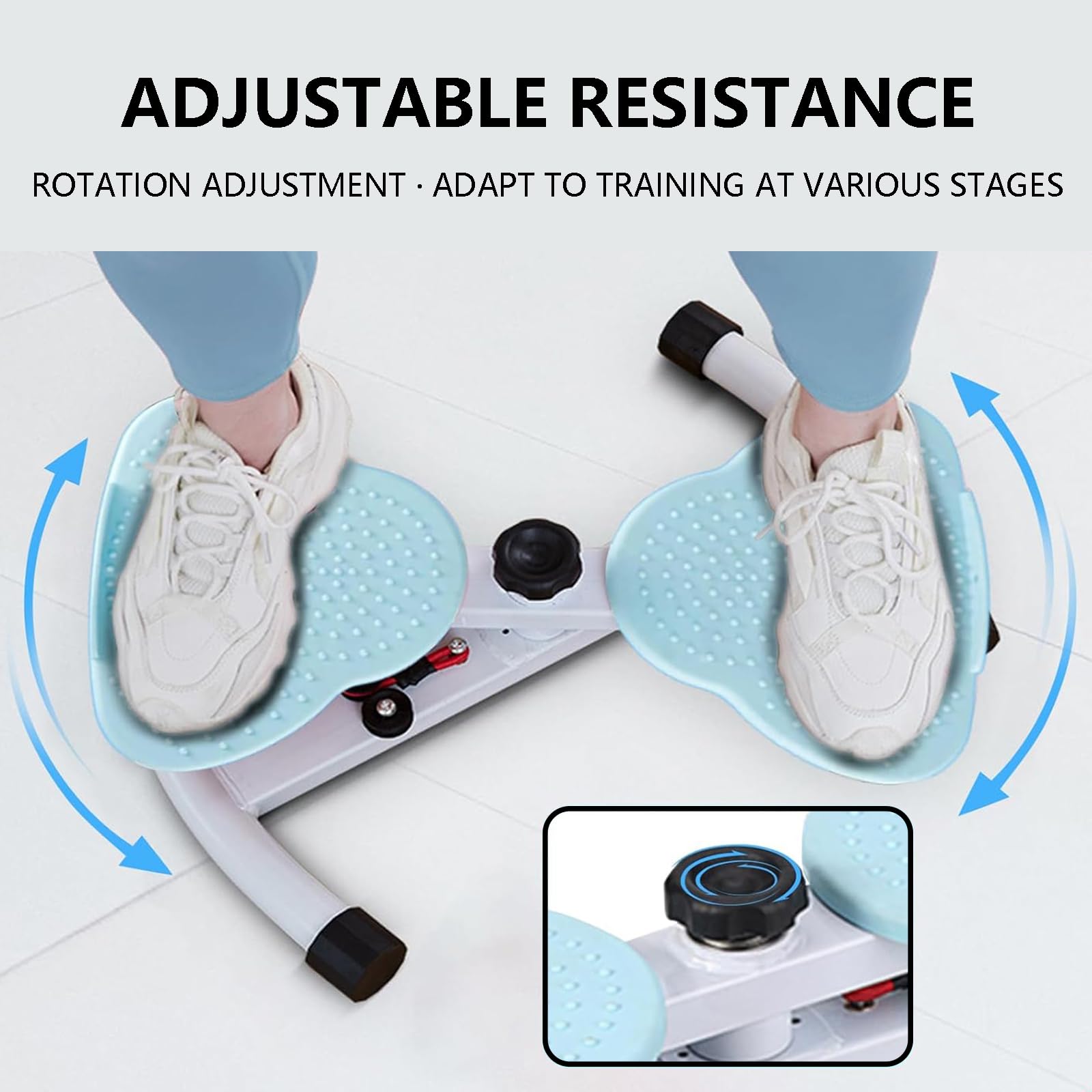 Tragbarer Taillentreuungsgerät mit Widerstandsgriffen und Fußgriff, ideal für Heimbüro-Pausen und leichtes Cardio-Workouts