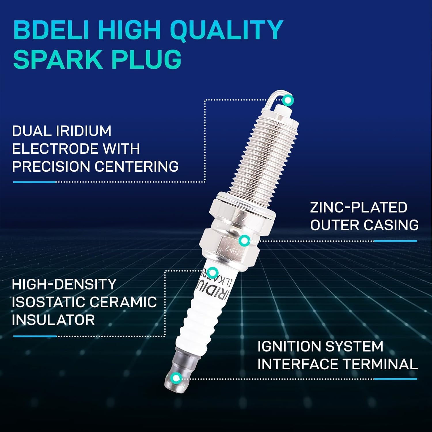 BDELI 6-Pack Ignition Coil Packs & Spark Plugs Compatible with 2009-2016 Nissan Murano Maxima Altima Pathfinder Infiniti G35 EX35 JX35 3.5L V6 Direct OE Replacement for UF550