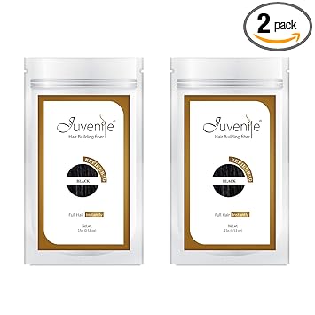 Juvenile Hair Fiber Refill Pack Black 30 Gram (15 Gram Each)