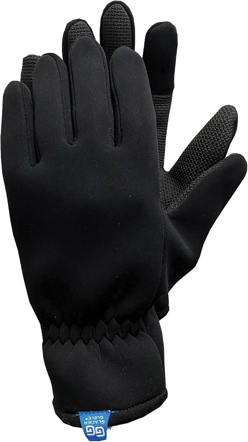 Glacier Glove Kenai Original Full Finger Gloves - Versatile Protective Unisex Gloves for Fly Fishing, Outdoors, Kayaking, Surfing, Paddling, Boating, Black, L