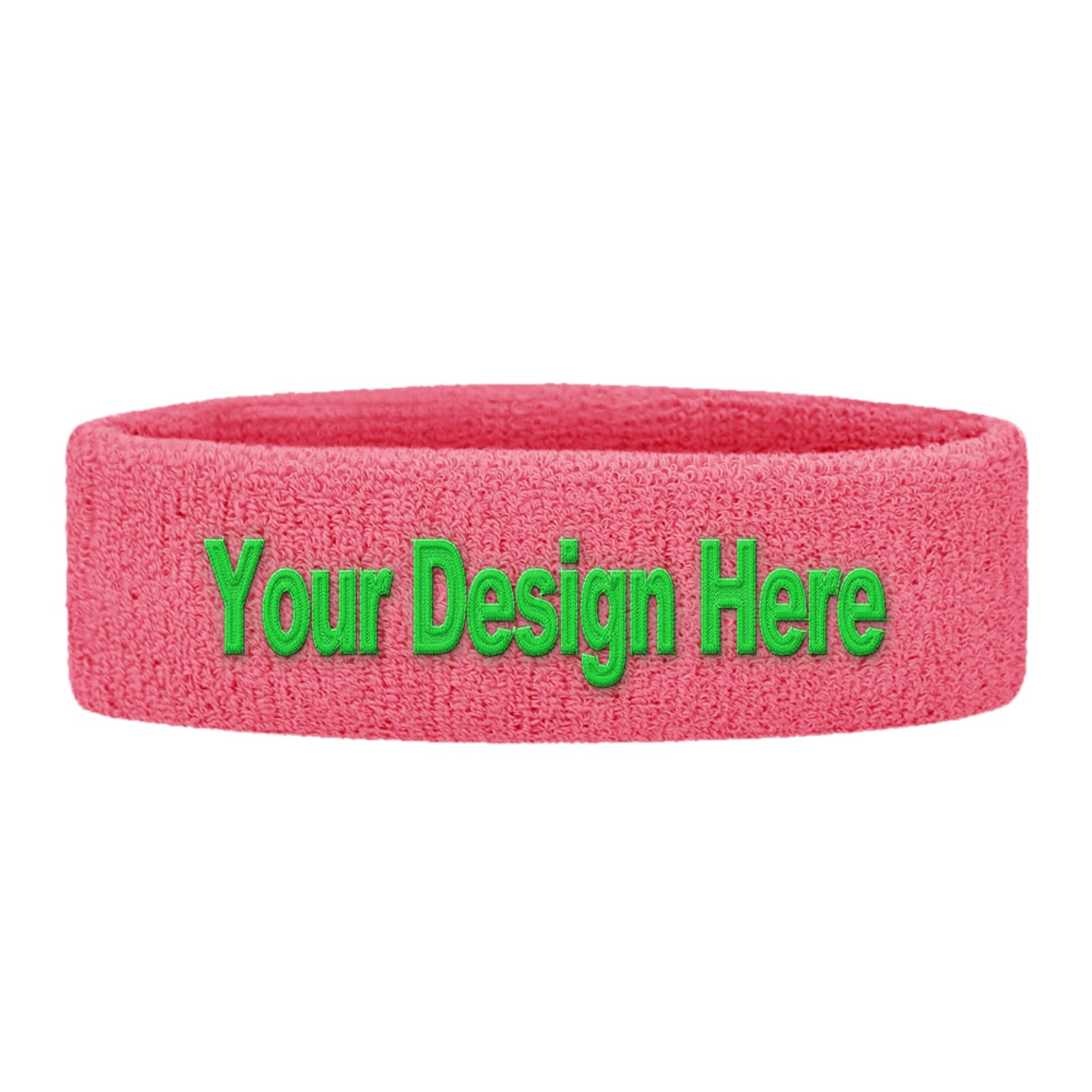 TOPTIE 10 Stück Personalisierte Sport Schweißbänder Stirnbänder Gestickte Haarbänder für Sport Basketball Tennis