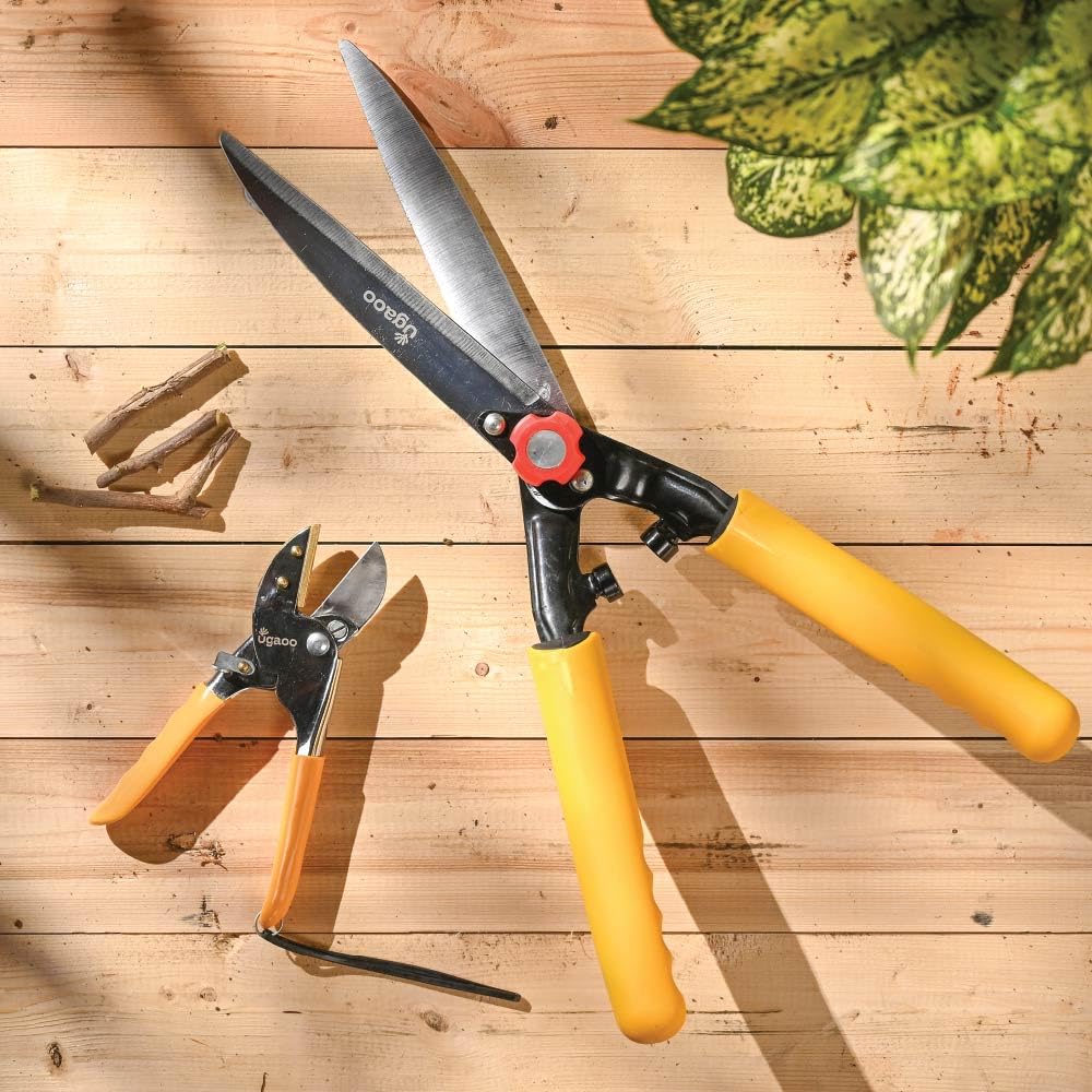 UGAOO Pruning Kit – Hedge Shear & Anvil Pruner Set | Tool for Plant Trimming, Cutting & Shaping | Gardening Tools for Balcony, Indoor & Shrub Maintenance-image-28