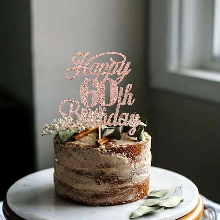 Cake Birthday Theme For 60 Years Old Woman Happy 60th Birthday