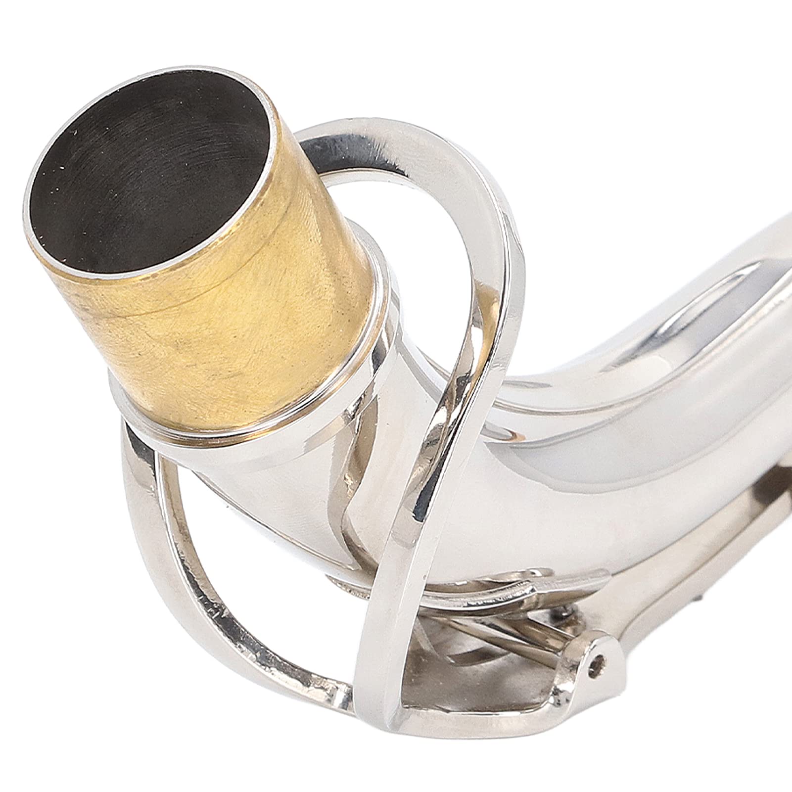 Bocal pour saxophone alto, 24,5mm Remplacement de bocal pour saxophone alto Performance améliorée et portable Accessoire pour joint de tête de bocal pour saxophonistes