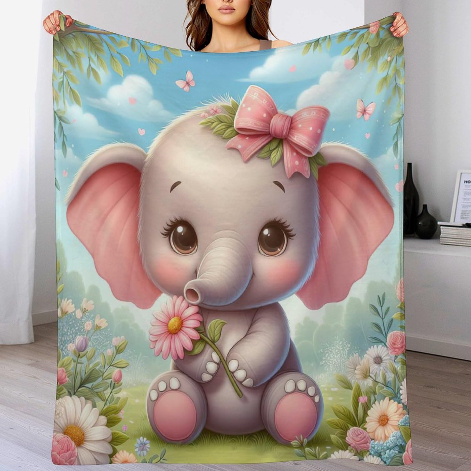 Plaid éléphant pour des soirées cocooning chaleureuses sur le canapé