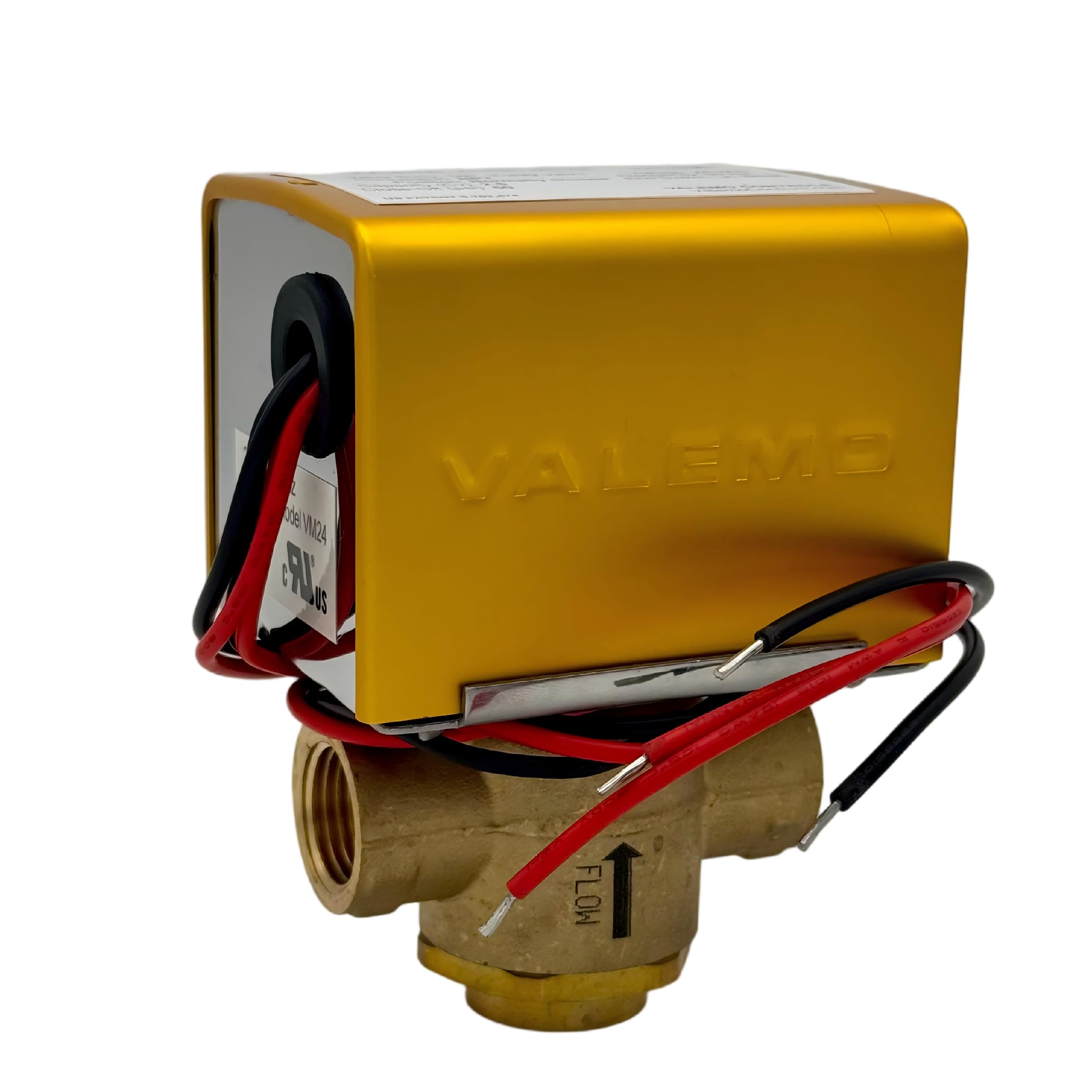 V3222-A1S Válvula de zona motorizada, 3 vías, NPT roscado de 1/2 pulgada, normalmente cerrada, 24 V CA con interruptor final