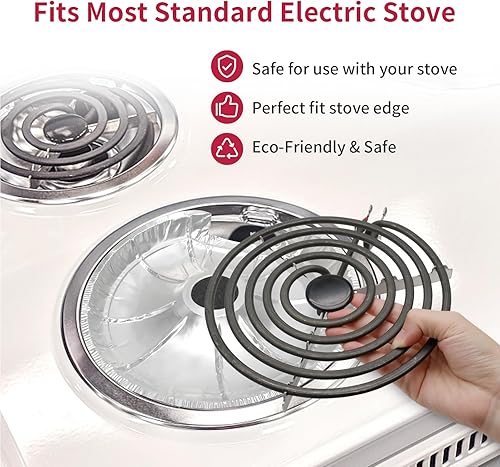 Miniatura 6 de 50 cubiertas redondas COZZIVITA para quemadores de estufas eléctricas, cubiertas superiores de estufa para estufas eléctricas, revestimientos de