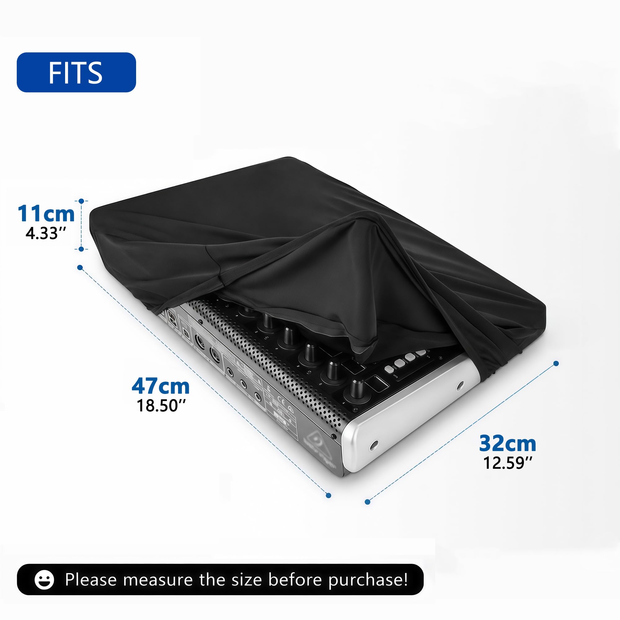 Musiin Audio Mixer Copertura antipolvere compatibile con X-Touch Chinlon Copertura antipolvere - Protezione di precisione per mixer audio universale per home studio Midi Controller