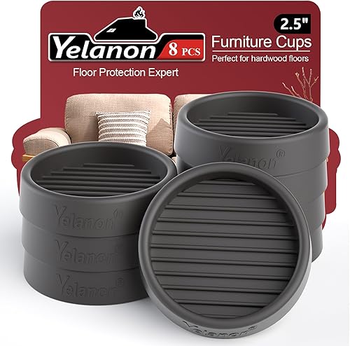 Miniatura 76 de Posavasos para muebles, 8 unidades, 2 pulgadas, almohadillas antideslizantes para muebles, suelos de madera dura, patas de goma para muebles