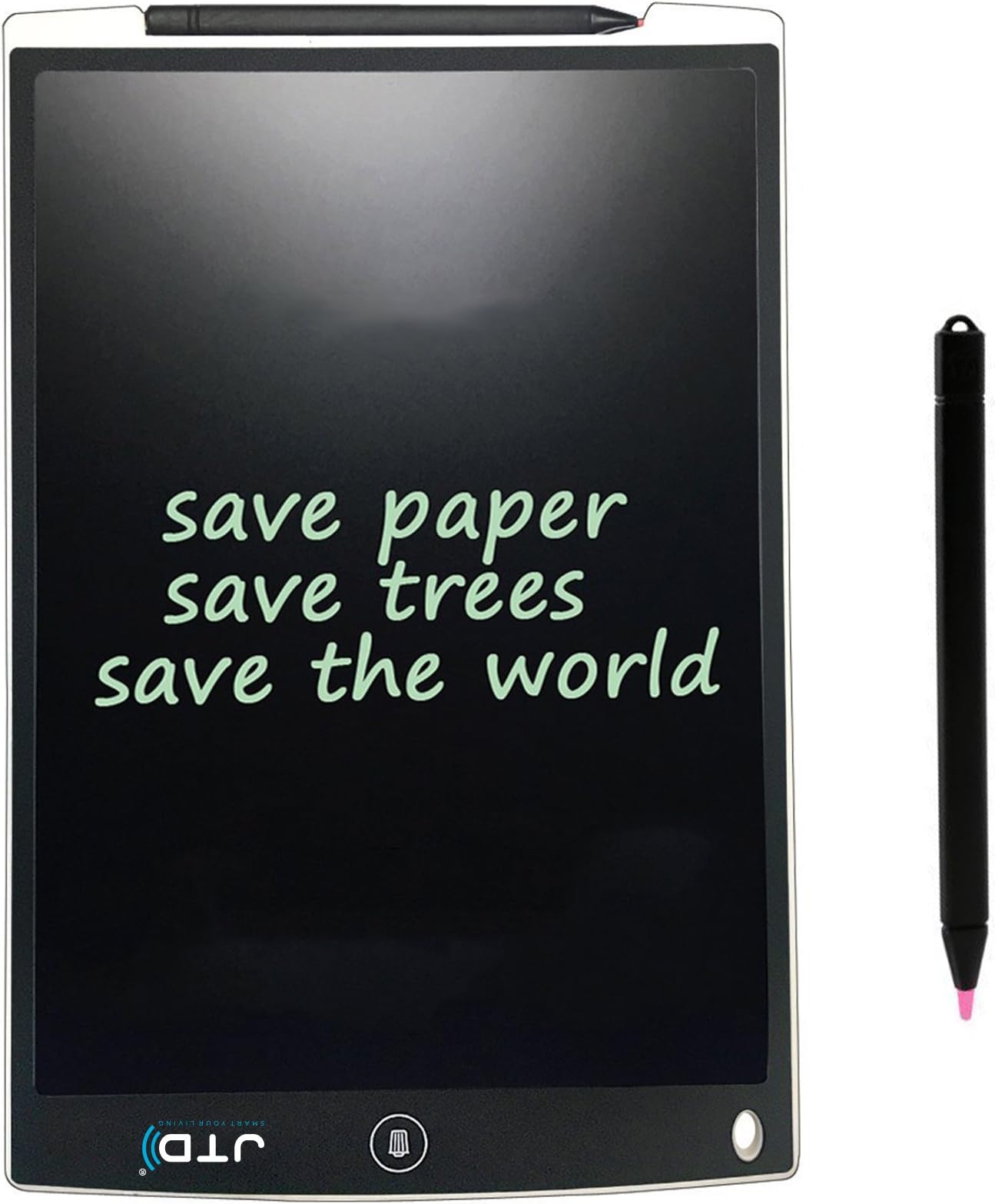 JTD LCD Writing Tablet Electronic Writing Board Drawing Tablet Memo Message Notice Board Notepad (12inch, white)
