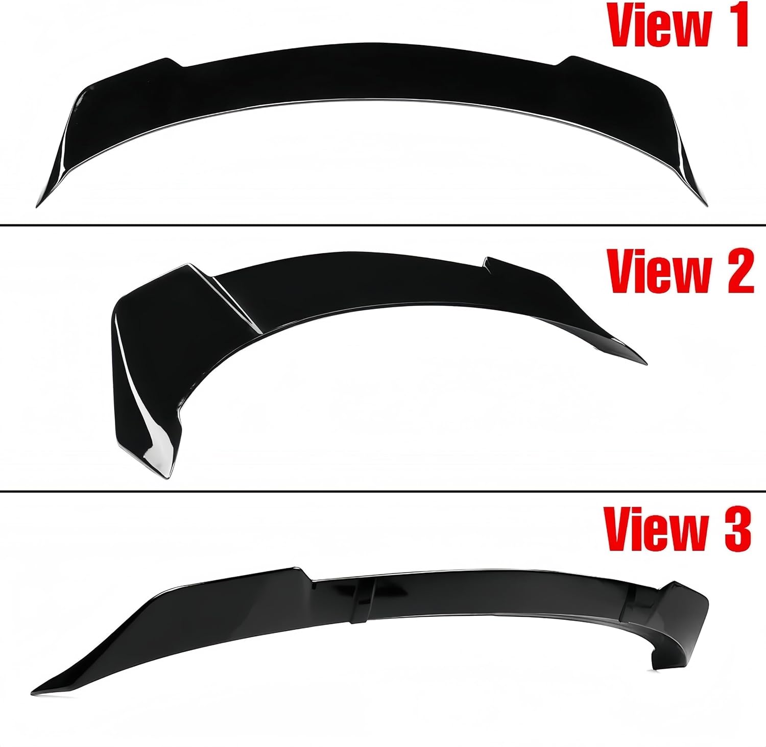 Rear Trunk Spoiler Compatible with 2018-2024 Toyota Camry SE XSE L LE XLE Hybrid, V2 Style Fits for 18-24 Sedan, High Kick Spoiler Wing Lip (Glossy Black)