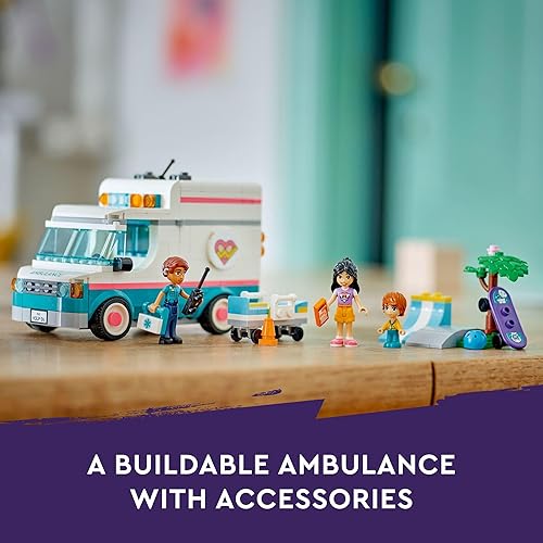 Miniatura 3 de LEGO Friends Heartlake City Hospital - Juego de ambulancia con 3 personajes, idea de regalo para niños, niñas y niños a partir de 6 años, juguete