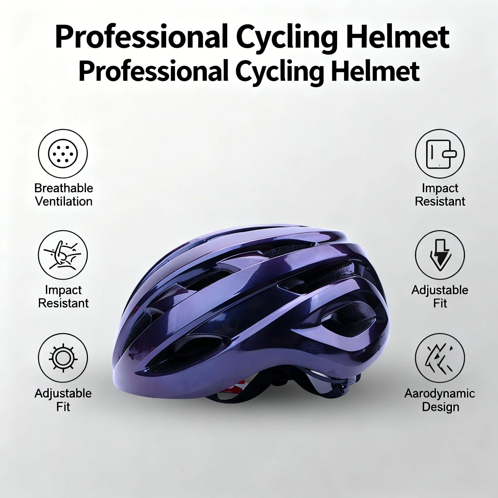 Casco Bicicleta Adulto con Visera Extraíble Forro Lavable Cascos Bicicleta Montaña Ajustable para Adultos Que Montan en Montañas y Carretera (Tamaño de la Cabeza 58-62cm) — view 2